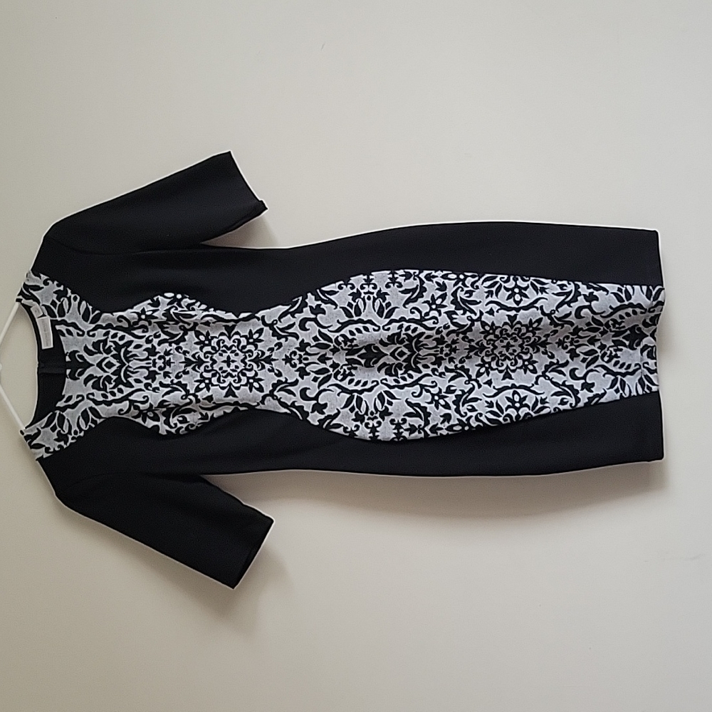 Bisou Bisou | Bodycon White and Black Dress | Color: Black/White|Size 2